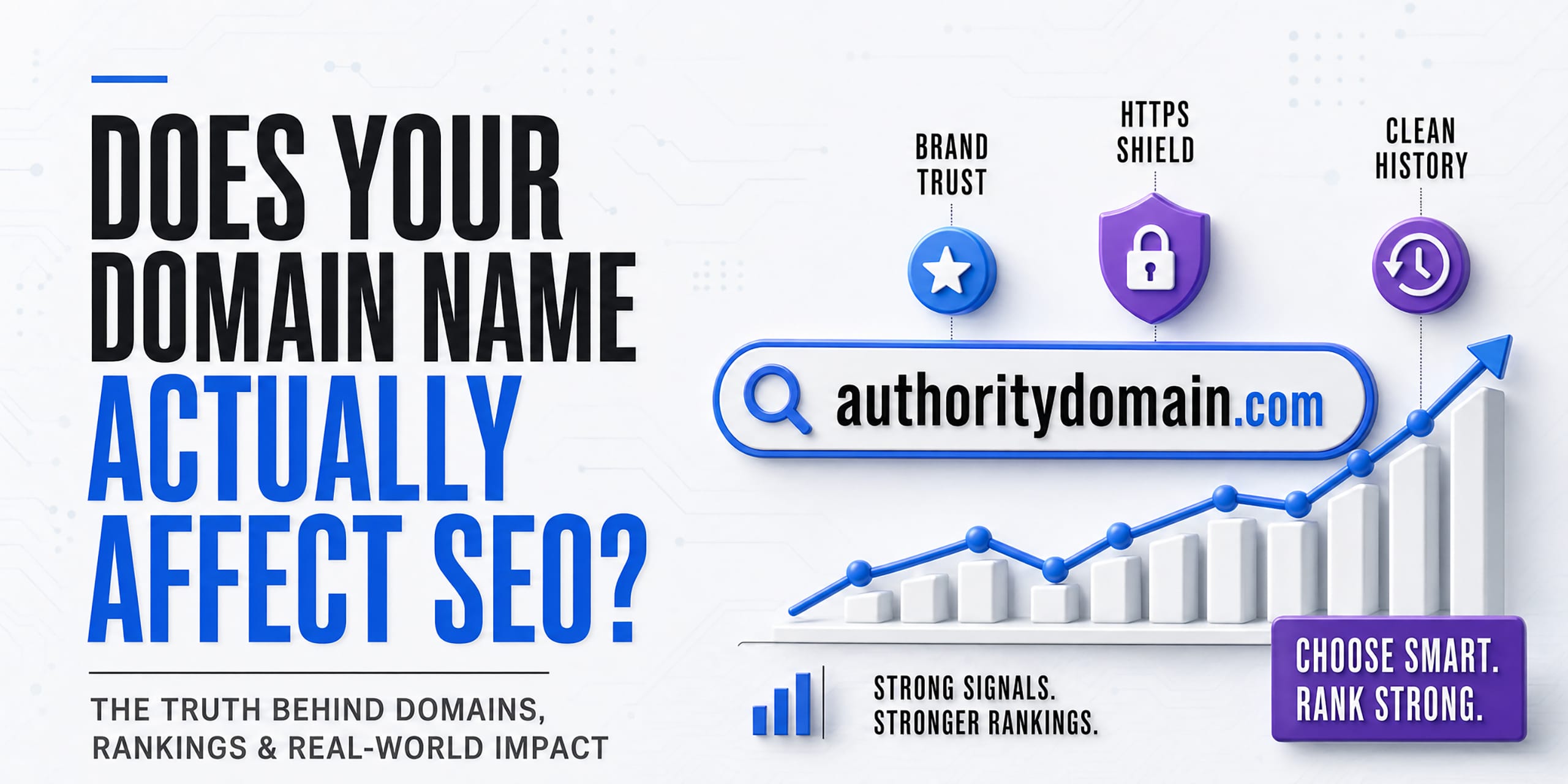 Does domain name affect SEO in 2026, including keywords, domain age, and TLD impact, explained